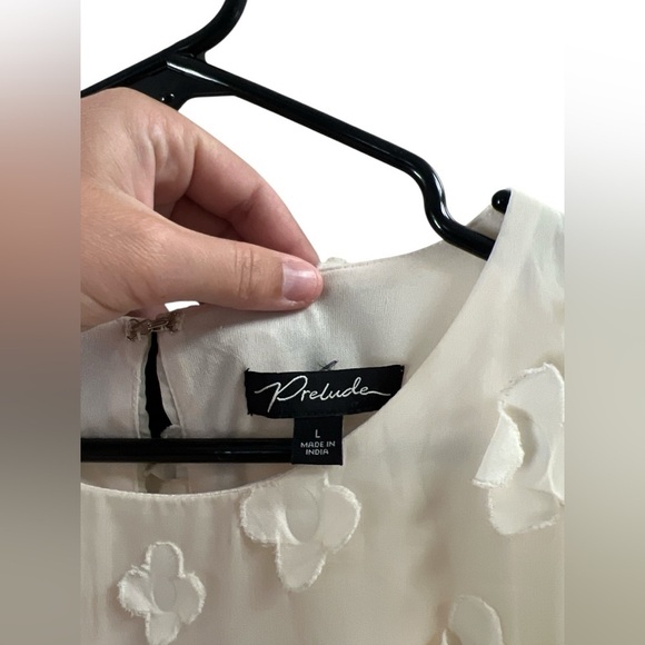 Prelude ivory floral mini dress with bow back detail - Picture 3 of 5